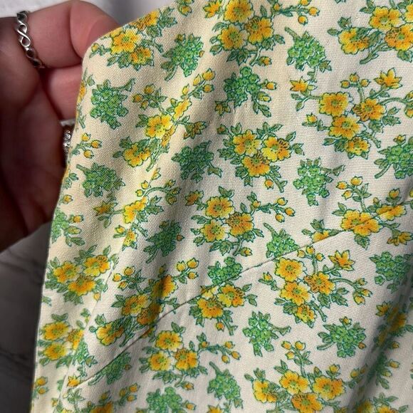 Vintage Hippie Floral Flower Power Boho Pleated Dress Sleeveless Skorts - Picture 4 of 7